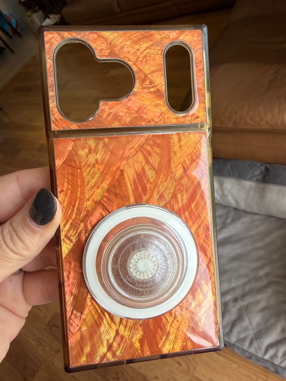 IPHONE 17 PRO MAX + MagSafe FLAUNT Orange Mother of Pearl Phone Case Orig. $59
